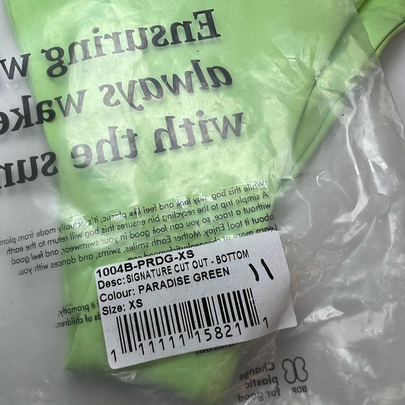 Free People Toast Swim Signature Cut-Out Bikini Bottom, Paradise Green, size XS - Picture 16 of 16